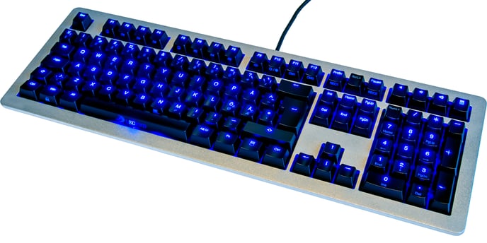 Ducky Legend Blue LED Silver Case MX Blue