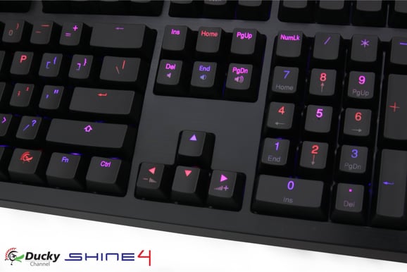 Ducky Shine4 Multi LED MX Blue