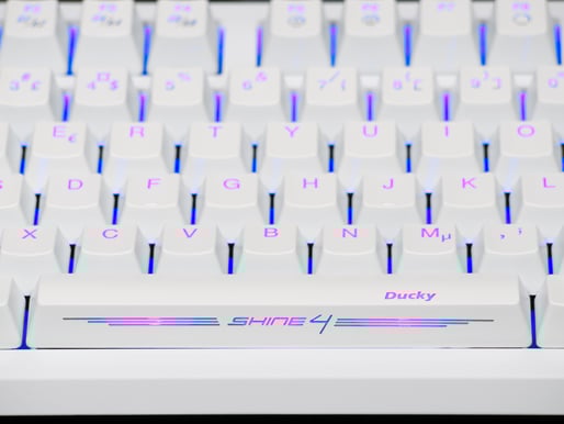 Ducky Shine4 White Multi LED MX Brown