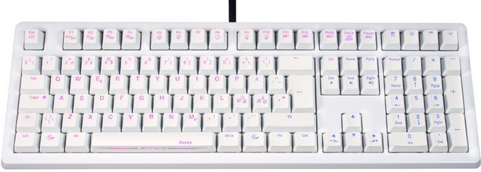Ducky Shine4 White Multi LED MX Blue