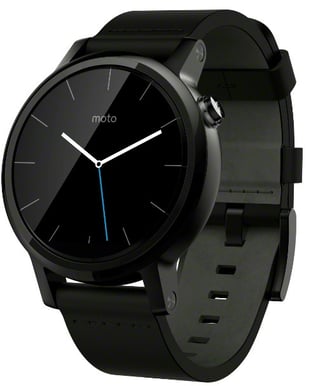 Motorola Moto 360 (2nd gen) 42 mm Svart läder