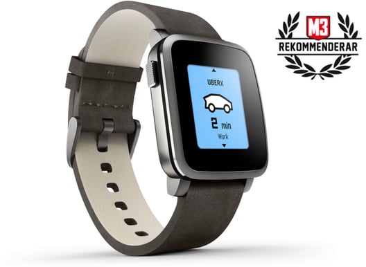 Pebble Time Steel Svart