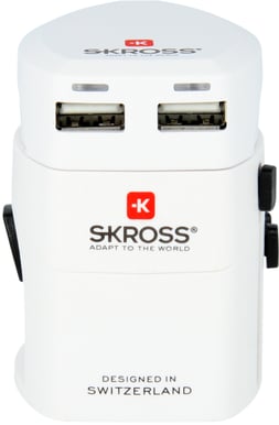 SKROSS Reseadapter MUV, 2xUSB, Universaladapter