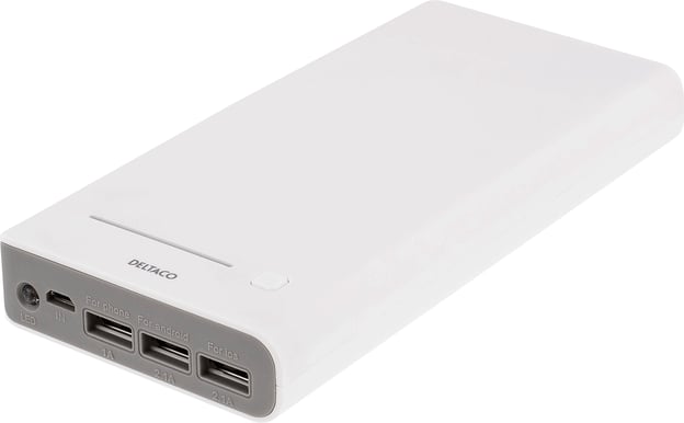 DELTACO Powerbank 20 000 mAh Vit