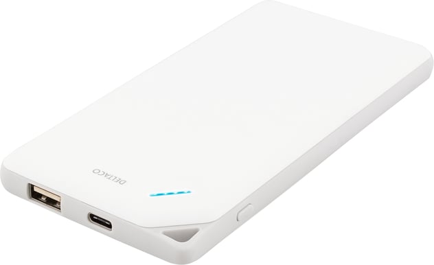 DELTACO Powerbank USB-C 10 000 mAh Vit