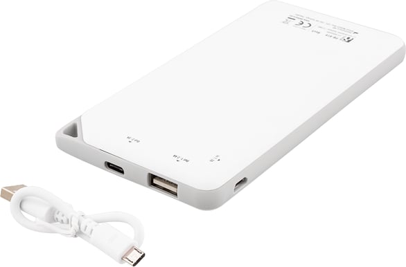 DELTACO Powerbank USB-C 10 000 mAh Vit