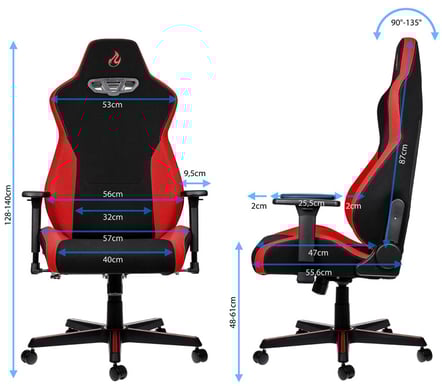 Nitro Concepts S300 Tyg Svart/Röd