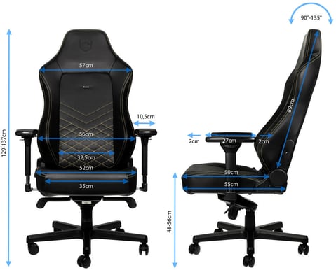 noblechairs HERO Svart/Guld