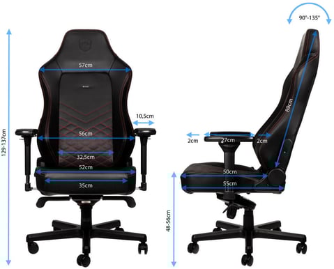 noblechairs HERO Svart/Röd