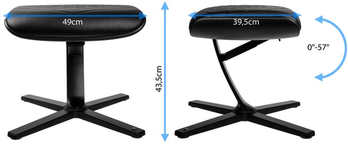 noblechairs Footrest Svart