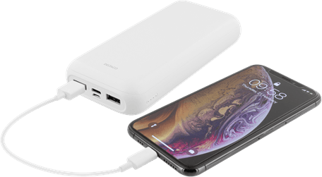 DELTACO Powerbank 20 000 mAh USB-C Vit