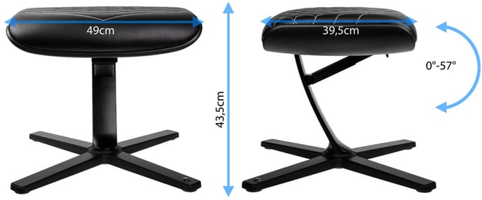 noblechairs Footrest Svart/Vit