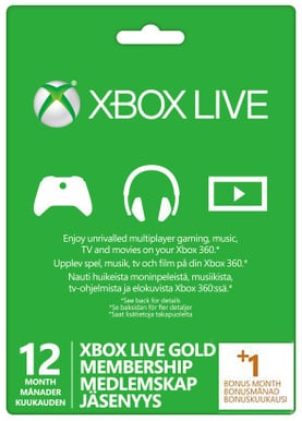 Microsoft Xbox Live 12 månader +1 månad