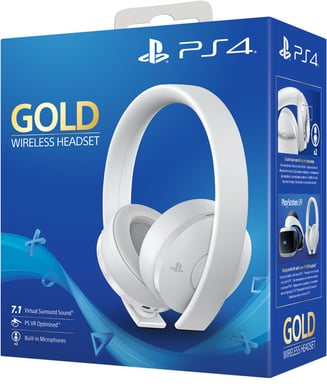 Sony PlayStation Gold Wireless Stereo Headset, White