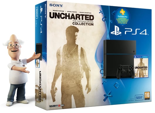 Sony PS4 Playstation 4 500GB + Uncharted: The Nathan Drake Collection