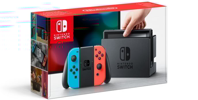 Nintendo Switch - Konsol - Neon Röd/Blå