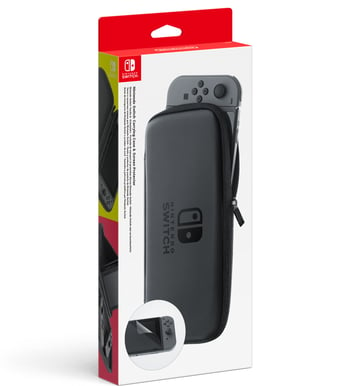 Nintendo Switch Carrying Case + Screen Protector Svart/Grå