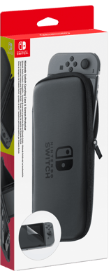 Nintendo Switch Carrying Case + Screen Protector Svart/Grå