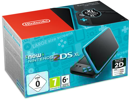 Nintendo New 2DS XL - Svart/Turkos