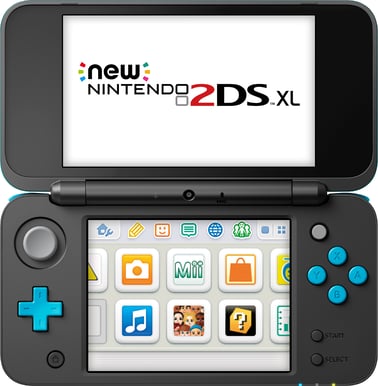 Nintendo New 2DS XL - Svart/Turkos
