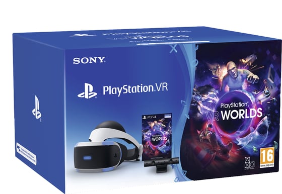 Sony Playstation VR PSVR + Camera + VR Worlds v2