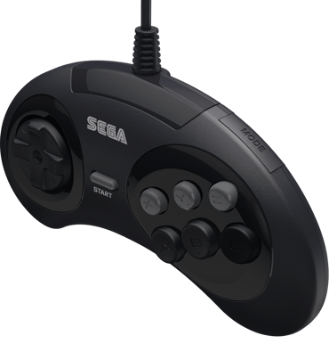 Retro-Bit SEGA MD 6-Button Pad Black