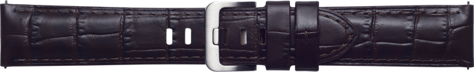 Braloba Galaxy Watch Strap (46 mm) Alligator Leather Brown