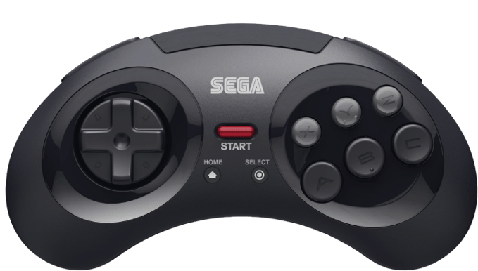 Retro-Bit SEGA MD 8-Button BT Pad Black