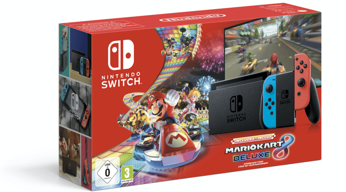 Nintendo Switch Konsol Neon Röd/Blå inc Mario Kart (2019)