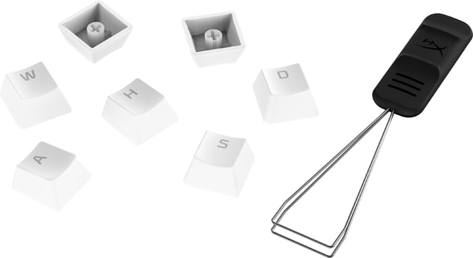 HyperX PBT Keycaps, Vit Nordisk Layout