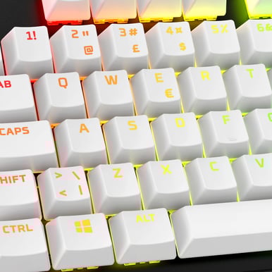 HyperX PBT Keycaps, Vit Nordisk Layout