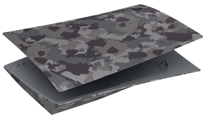 Sony Playstation 5 Cover Gray Camouflage
