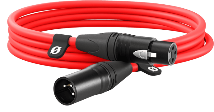 RØDE XLR Kabel 3m Röd