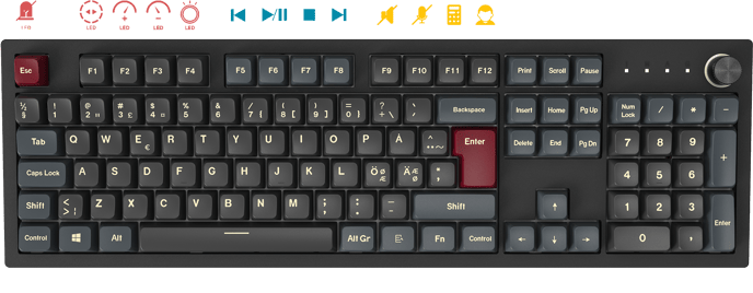 Montech MKey Fullsize Darkness Black/Red Gateron G Pro 2.0 Brown