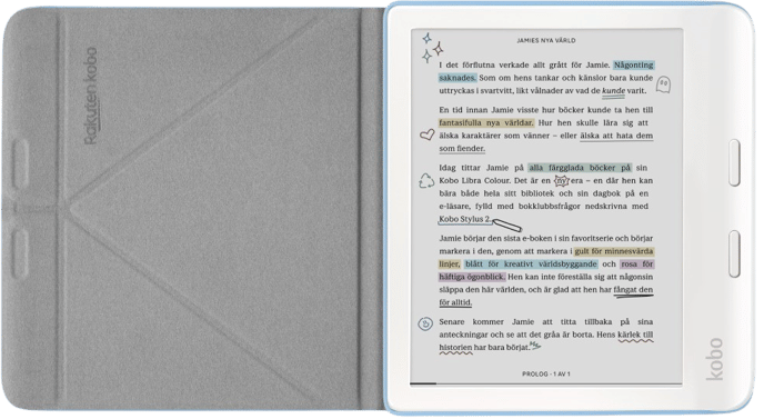 Kobo Libra Colour SleepCover Blå