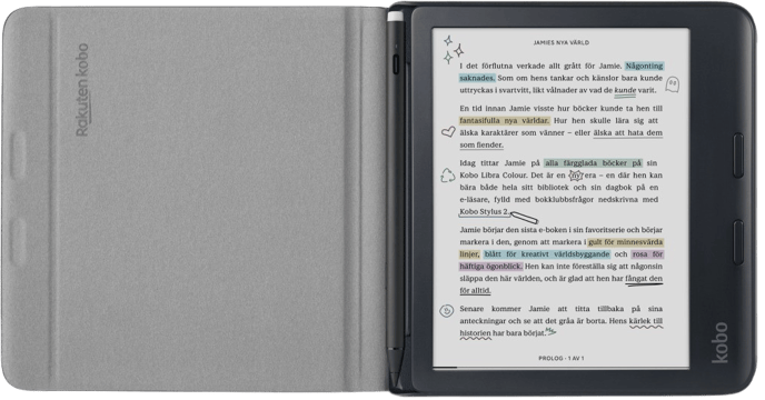 Kobo Libra Colour Notebook SleepCover Svart
