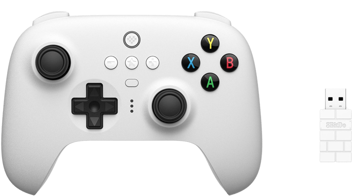 8bitdo Ultimate Pad 2,4g Trådlös Vit - Hall Effect