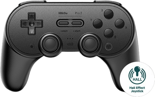 8Bitdo Pro2 Svart Trådlös - Hall effect