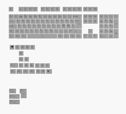 Glorious Polychroma Keycaps, Nordic-Layout Translucent