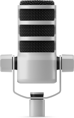 RØDE Mikrofon PodMic Vit XLR