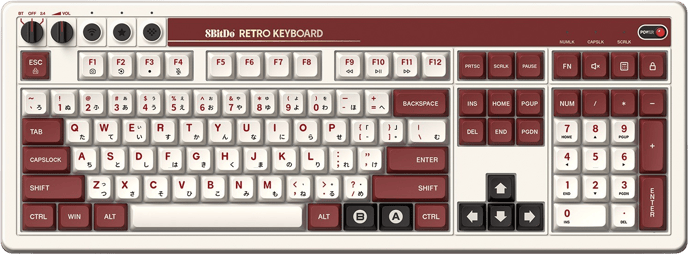 8BitDo 108 Mechanical Keyboard Fami Edition ANSI