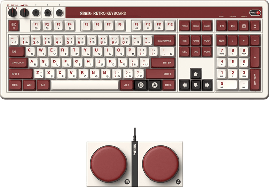8BitDo 108 Mechanical Keyboard Fami Edition ANSI
