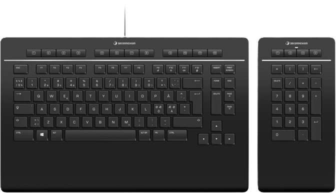 3DConnexion Keyboard Pro med trådlös Numpad