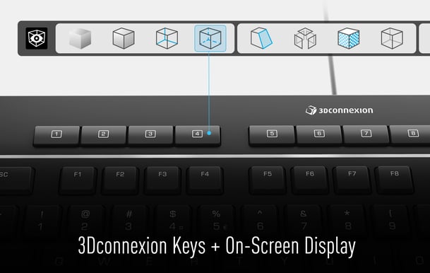 3DConnexion Keyboard Pro med trådlös Numpad