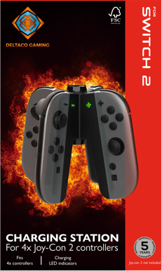 DELTACO GAMING Switch 2 Joy-Con Laddningsstation