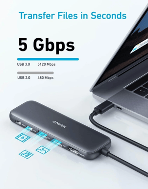 Anker 332 USB-C Hub 5-in-1 Black
