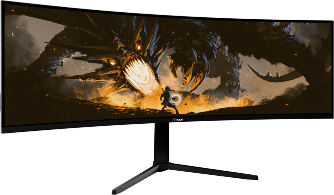 Arozzi Nova 49" Curved Black VA DQHD (1500R) 165Hz