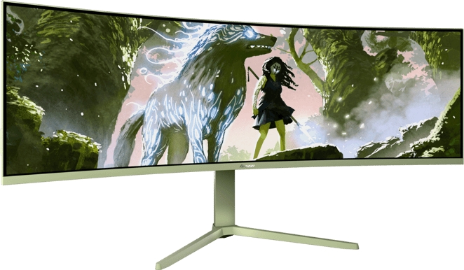 Arozzi Nova 49" Curved Forest Green VA DQHD (1500R) 165Hz