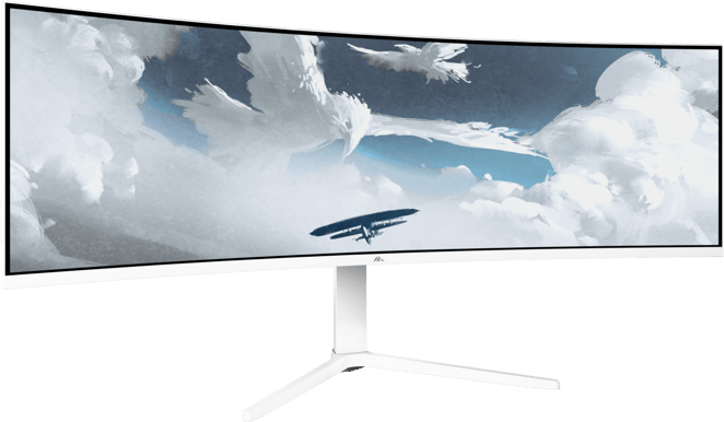 Arozzi Nova 49" Curved White VA DQHD (1500R) 165Hz