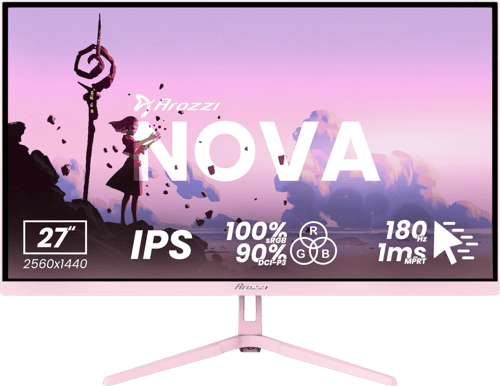 Arozzi Nova 27" Pink IPS QHD 180Hz